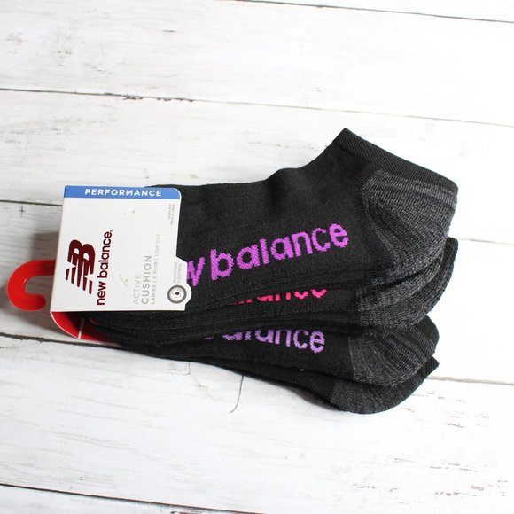 New Balance Women's 6 Pack Active Low Cut Cushion Athletic Socks - Picture 1 of 4